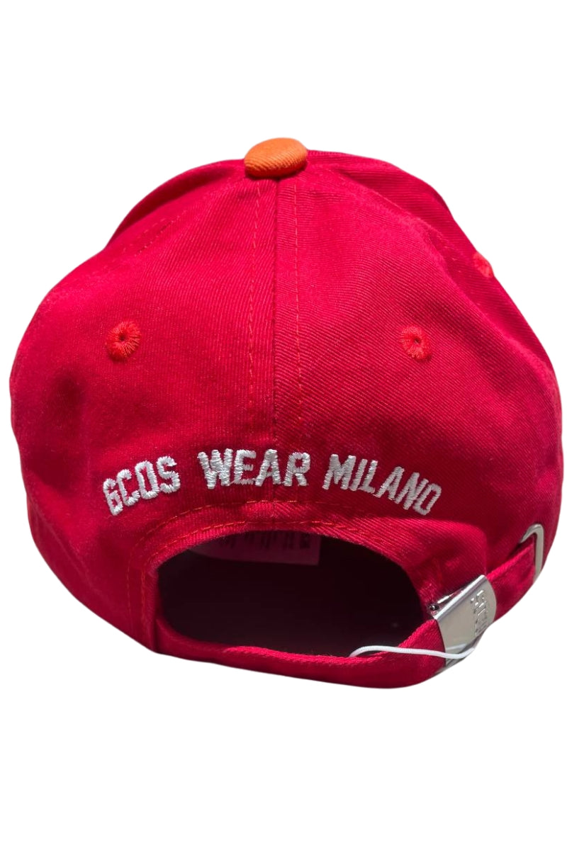 Cappello da ragazzo e ragazza con maxi logo lettering ricamato a contrasto sul davanti C1UJQN712T800