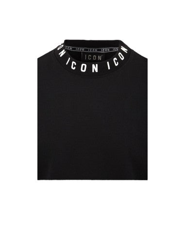 T-shirt da ragazzo con logo lettering girocollo