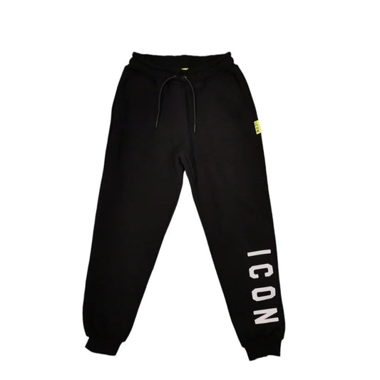 Pantaloni tuta da ragazzo con logo frontale sul fondo a sinistra