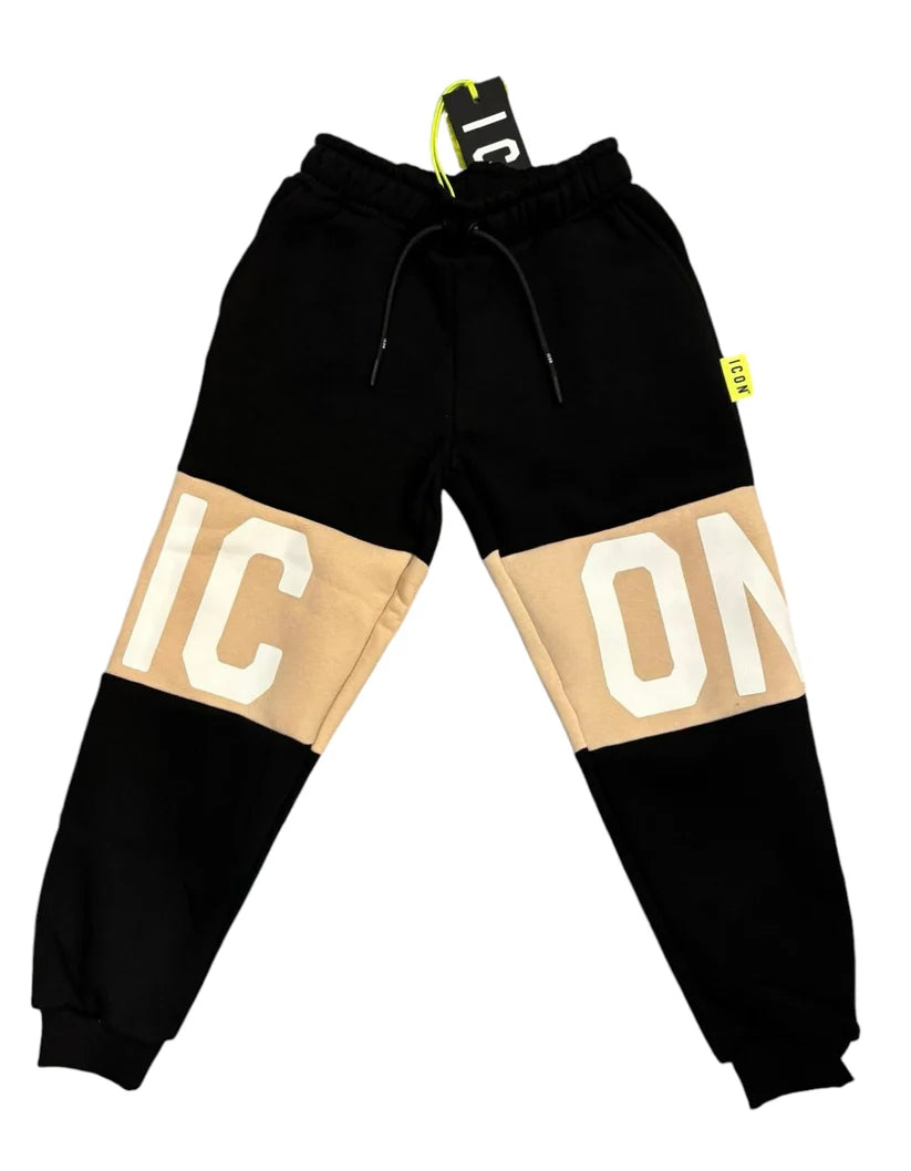 Pantaloni tuta da ragazzo con inserti con maxi logo