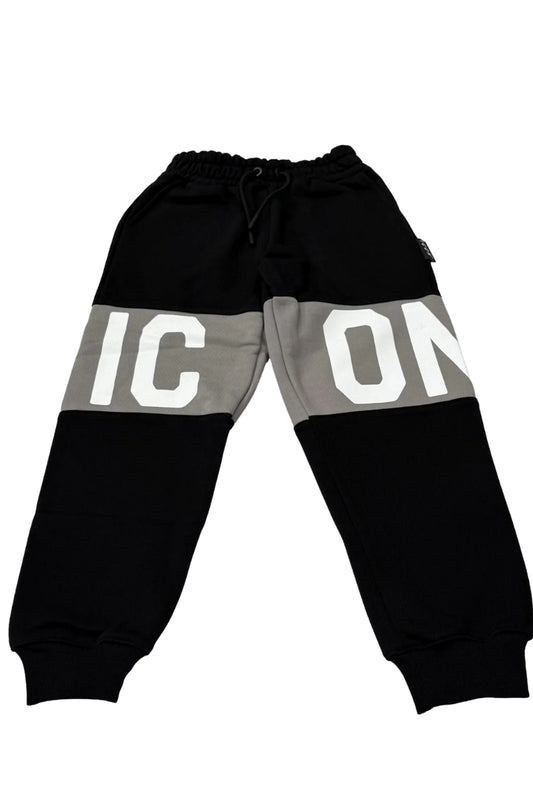 Pantaloni tuta ragazzo con banda con maxi logo lettering IBSP00744