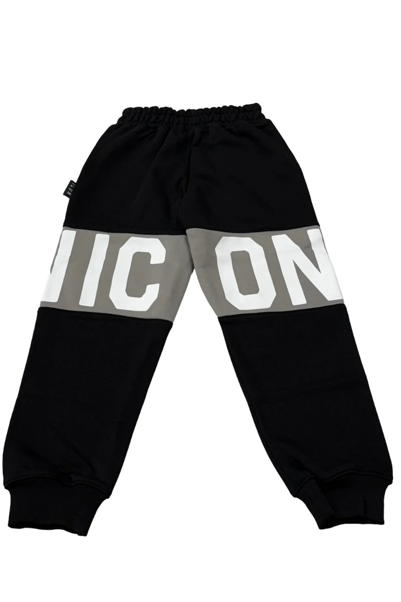 Pantaloni tuta ragazzo con banda con maxi logo lettering IBSP00744
