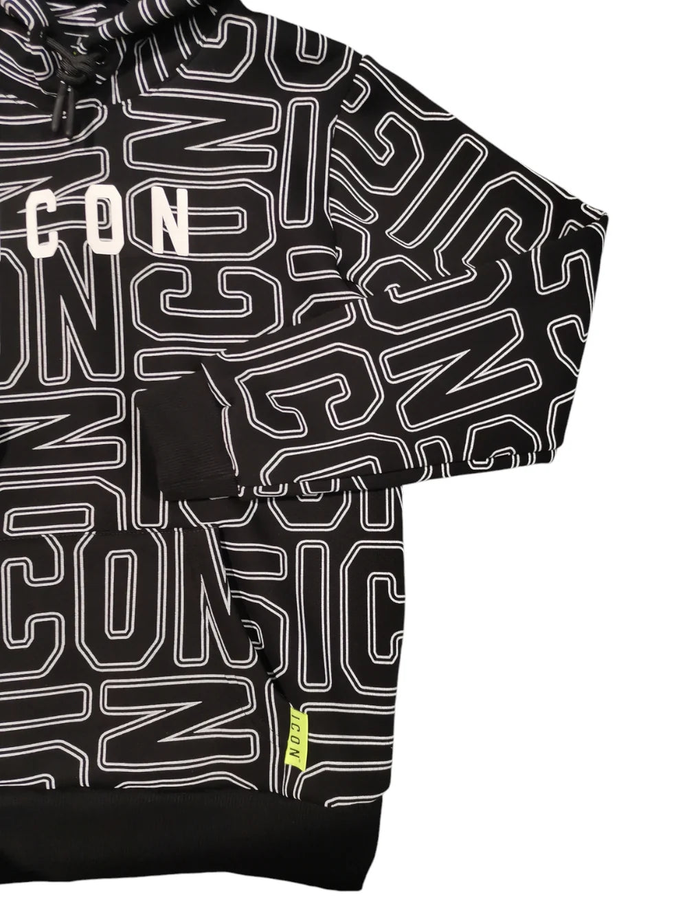 Felpa con cappuccio da ragazzo con logo lettering all over