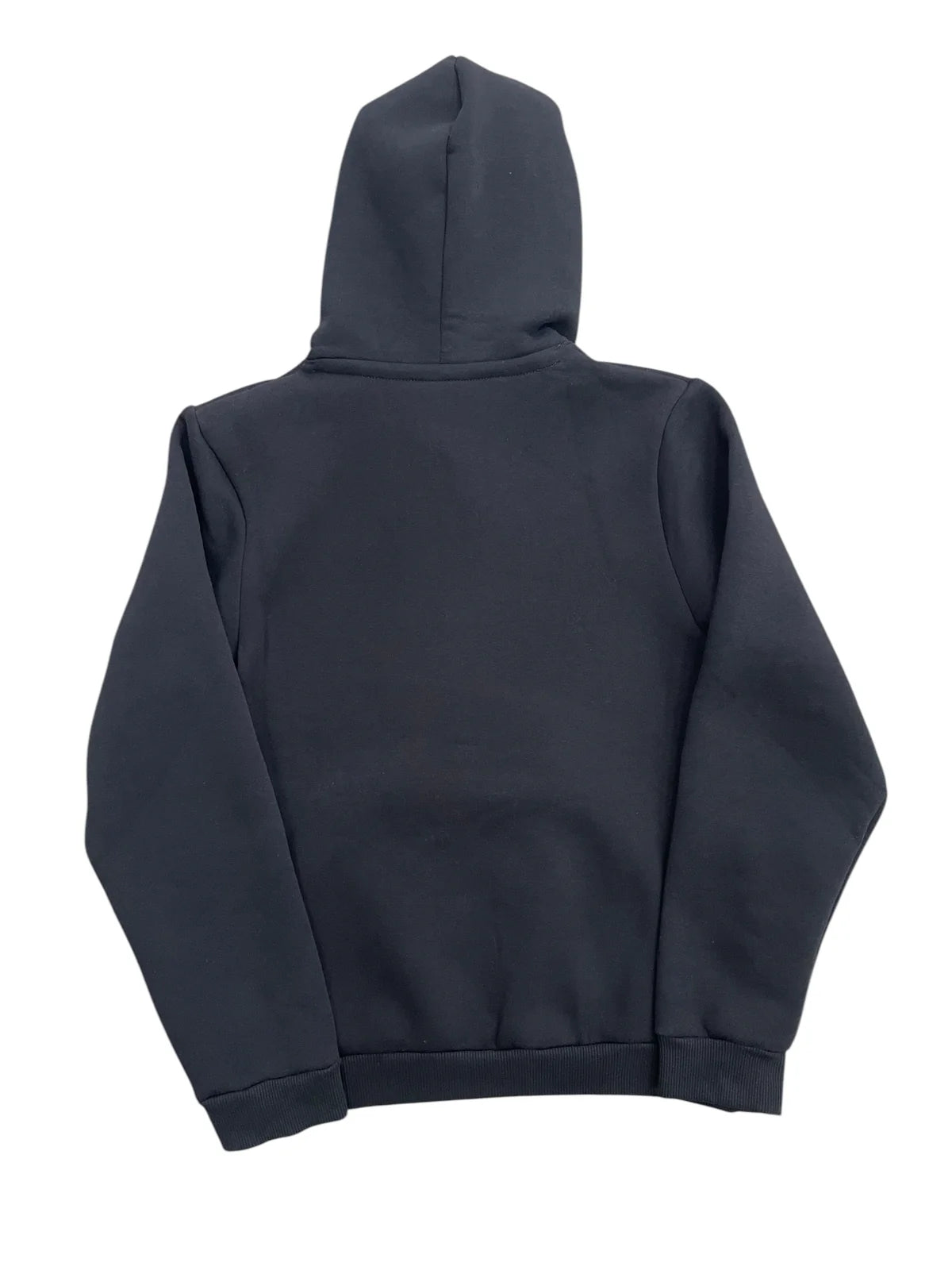 Felpa con cappuccio e maxi logo frontale a fantasia