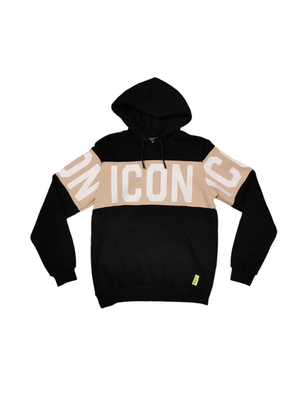 Felpa da ragazzo con cappuccio e inserti con maxi logo frontali