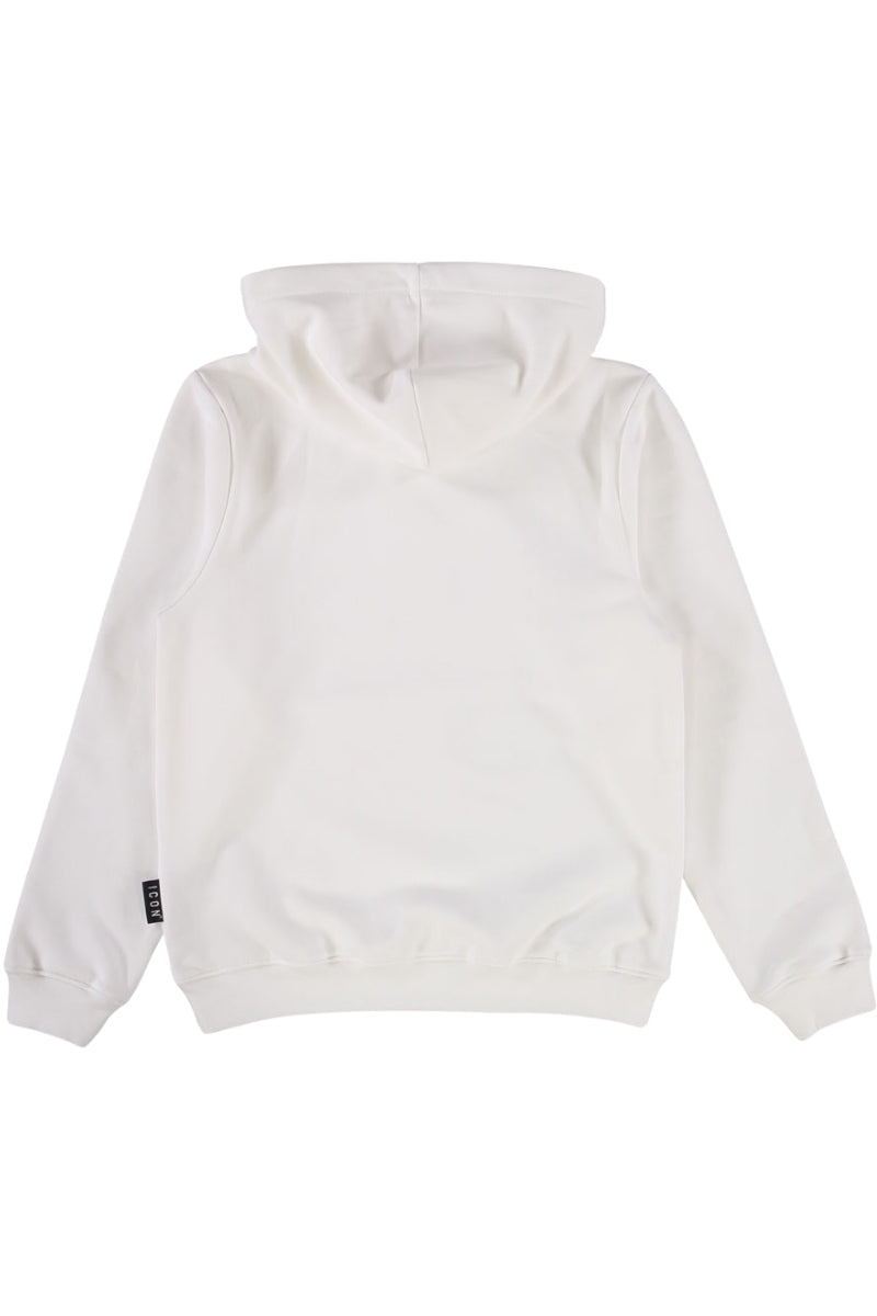 Felpa da ragazzo con maxi logo lettering verticale stampato lungo il fianco IBSW00749