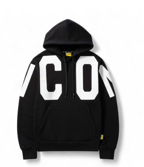 Felpa da ragazzo con cappuccio e maxi logo lettering IBSW00761