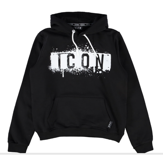 Felpa da ragazzo e ragazza con maxi logo lettering con stampa schizzi  IBSW00765