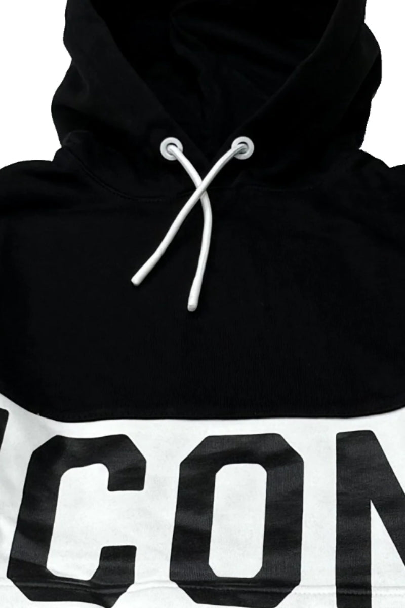 Felpa con cappuccio da ragazza con banda con maxi lettering IGSW00789