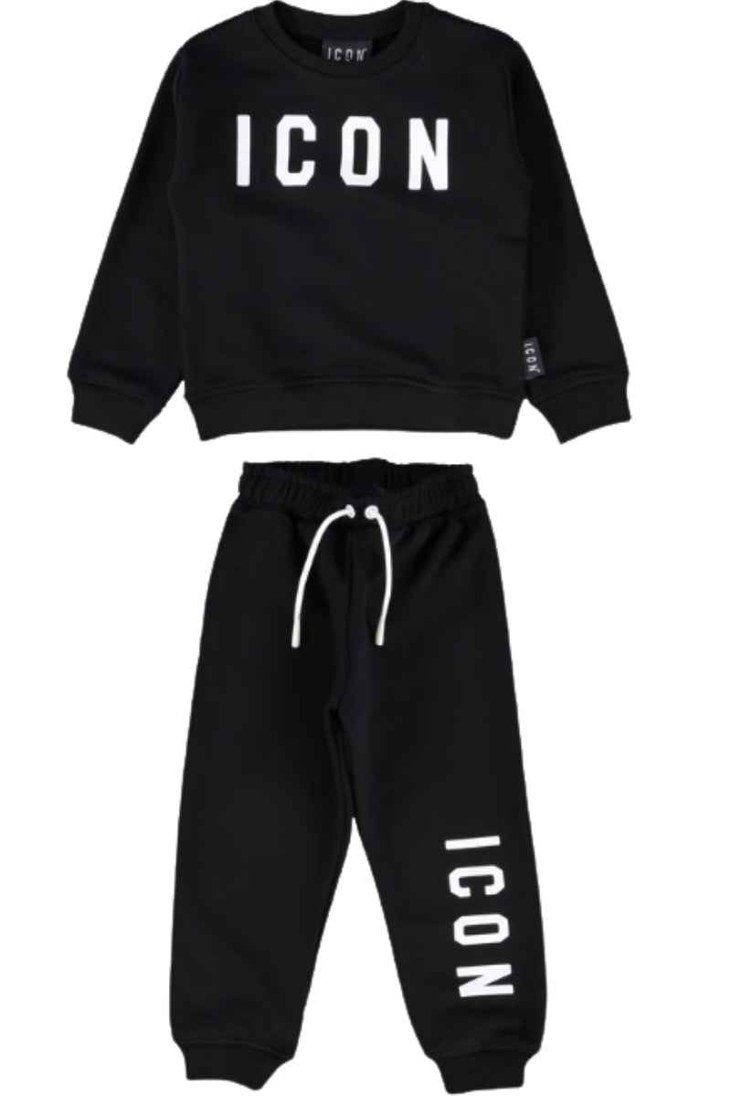 Tuta da bambino con maxi logo lettering a contrasto INBFS00872