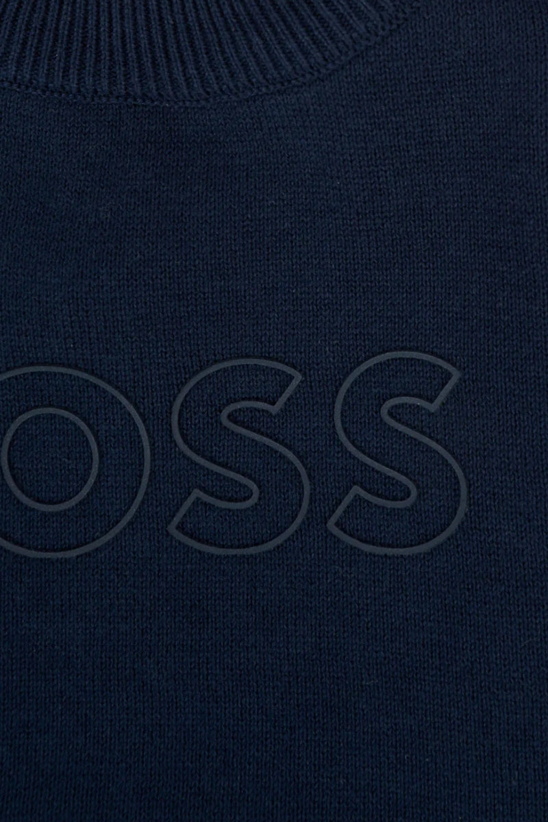 Maglione da neonato e bambino in cotone con maxi logo lettering gommato sul davanti J52455