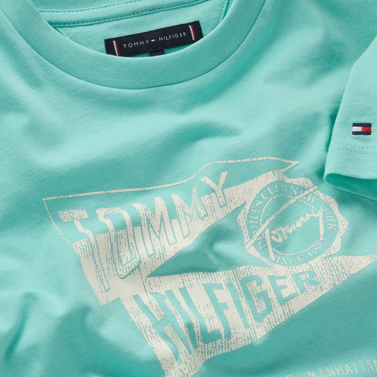 T-shirt girocollo da neonato e bambino con stampa logo lettering sul davanti KB0KB09719L6Z