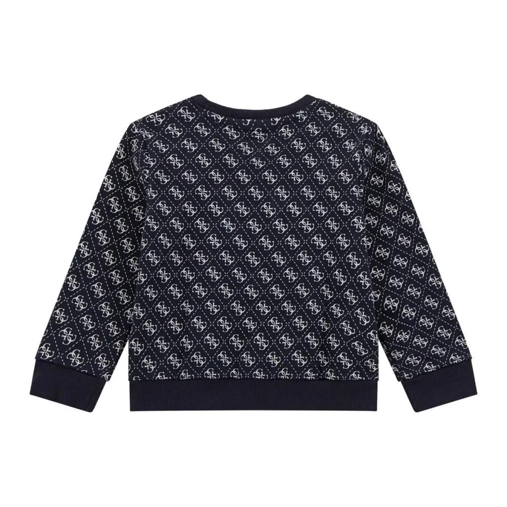 Felpa girocollo da neonato e bambino con pattern logo 4G e maxi triangolo sul davanti N5YQ00KA6R4