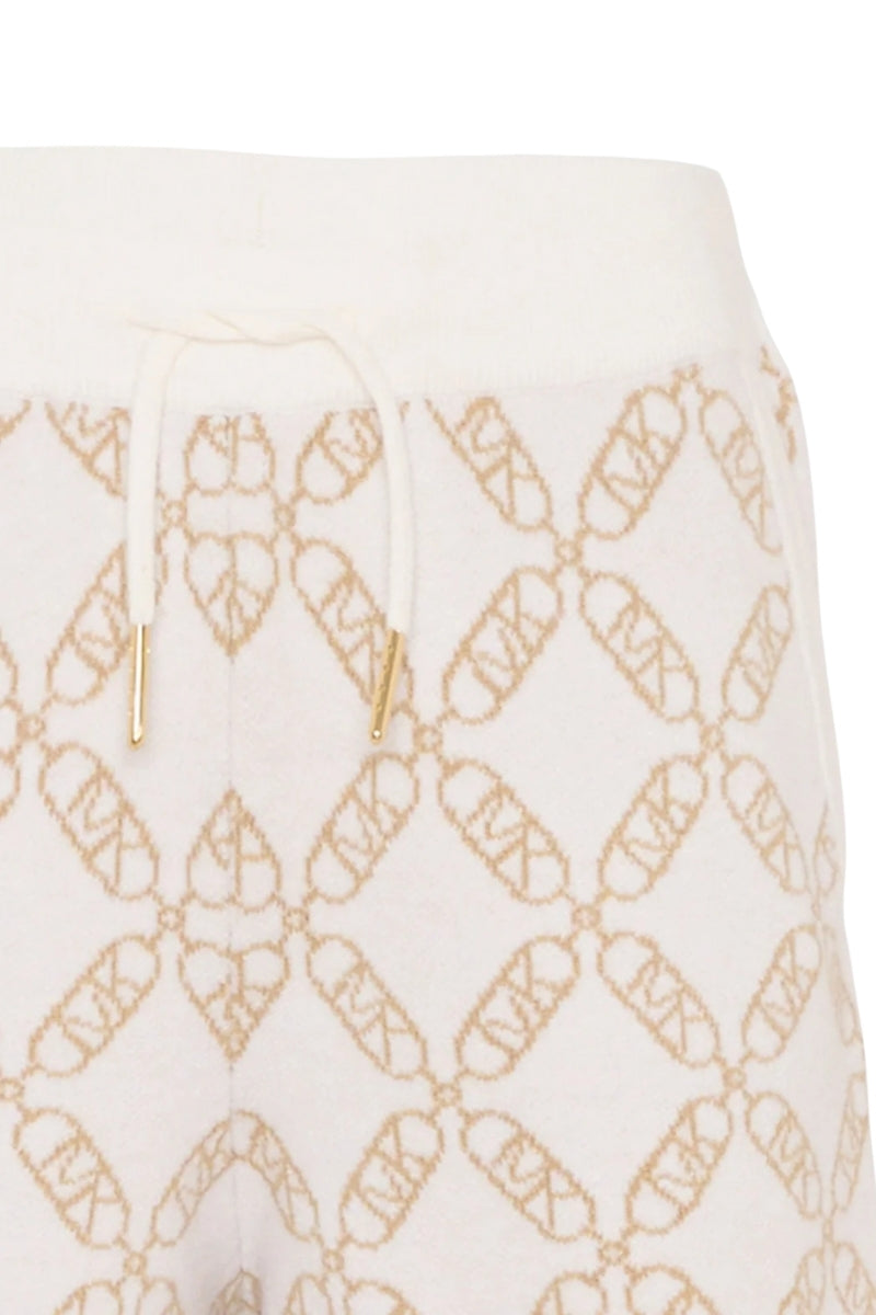 Pantaloni da bambina e ragazza in maglia con logo monogram all over R30452