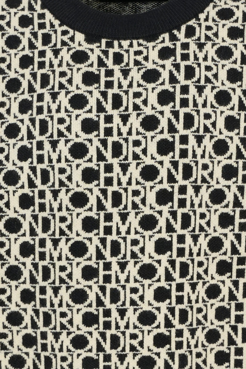 Maglione girocollo da bambino e ragazzo con logo lettering all over RBA25042MA