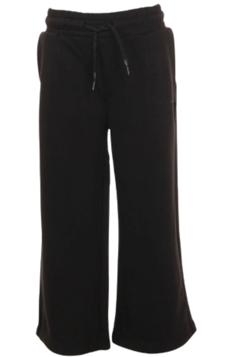 Tuta da bambina in cotone garzato con felpa e pantaloni a gamba larga RGA25007CF