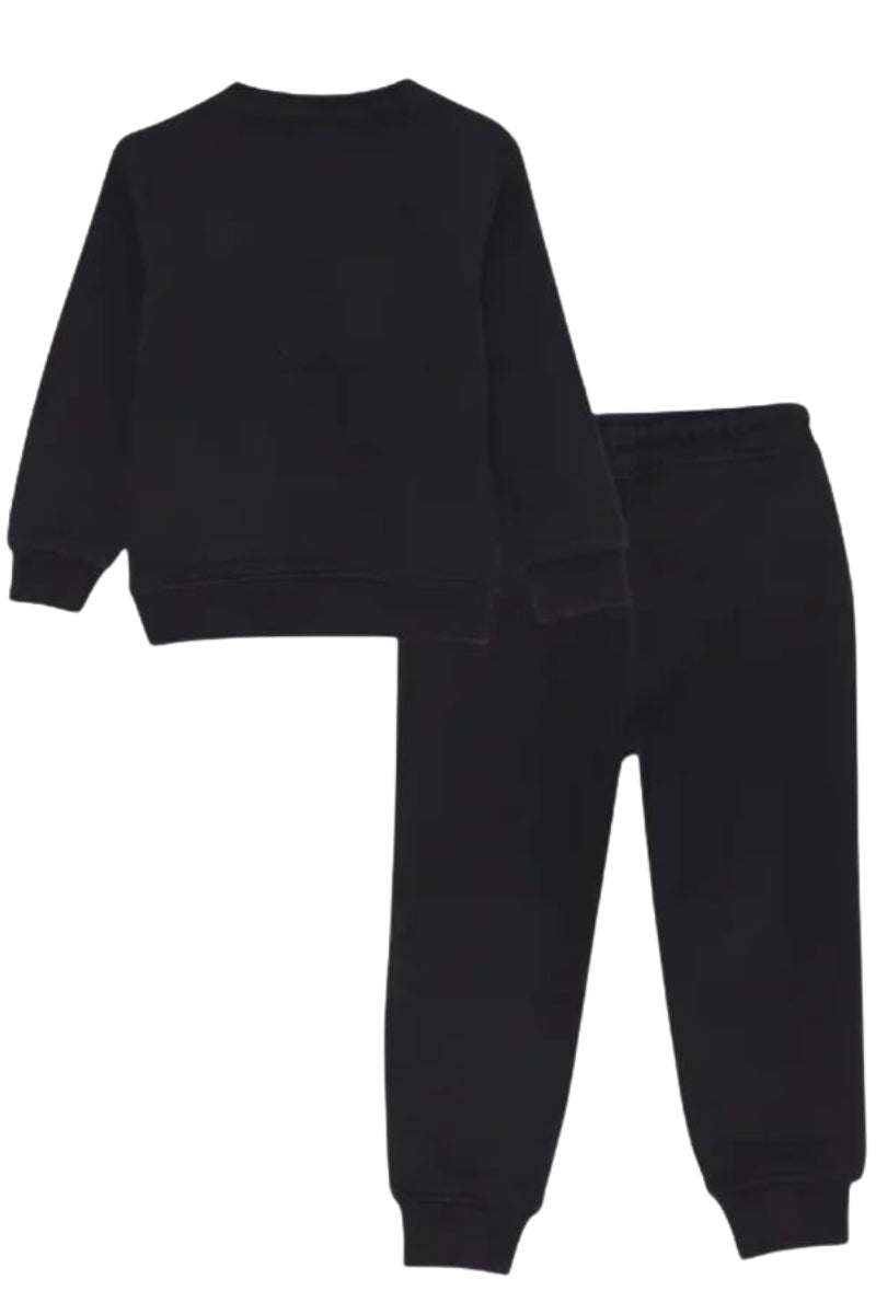 Tuta da neonato due pezzi con felpa e pantaloni con stampa logo monogram e logo lettering RIA25087CF