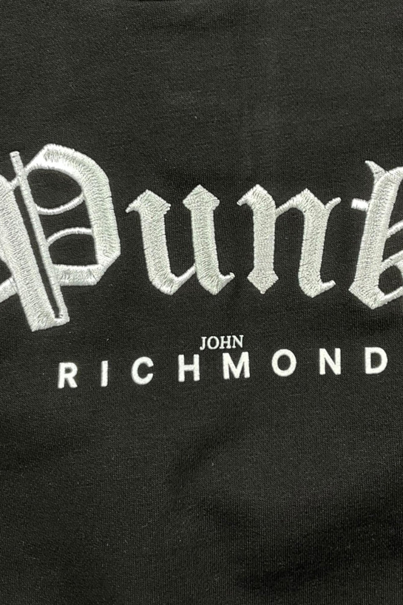 Felpa girocollo da neonato con logo lettering e scritta PUNK ricamati sul davanti RIA25103FE