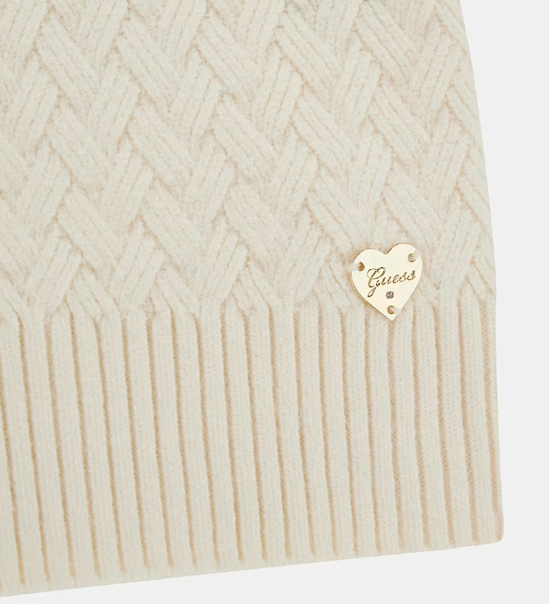 Abito da ragazza in maglia a trecce con collo alto J5BK26Z0850