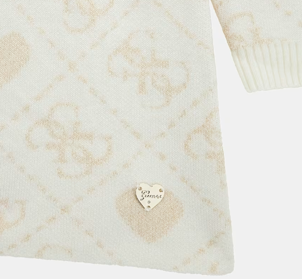 Abito da bambina in misto lana con logo 4G all over K5BK02Z39N0