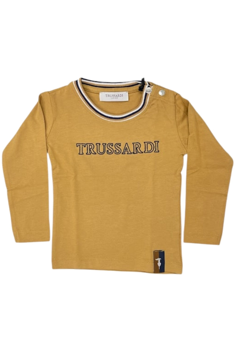 Maglia da neonato con logo lettering e dettagli a contrasto colore TIA25071TS