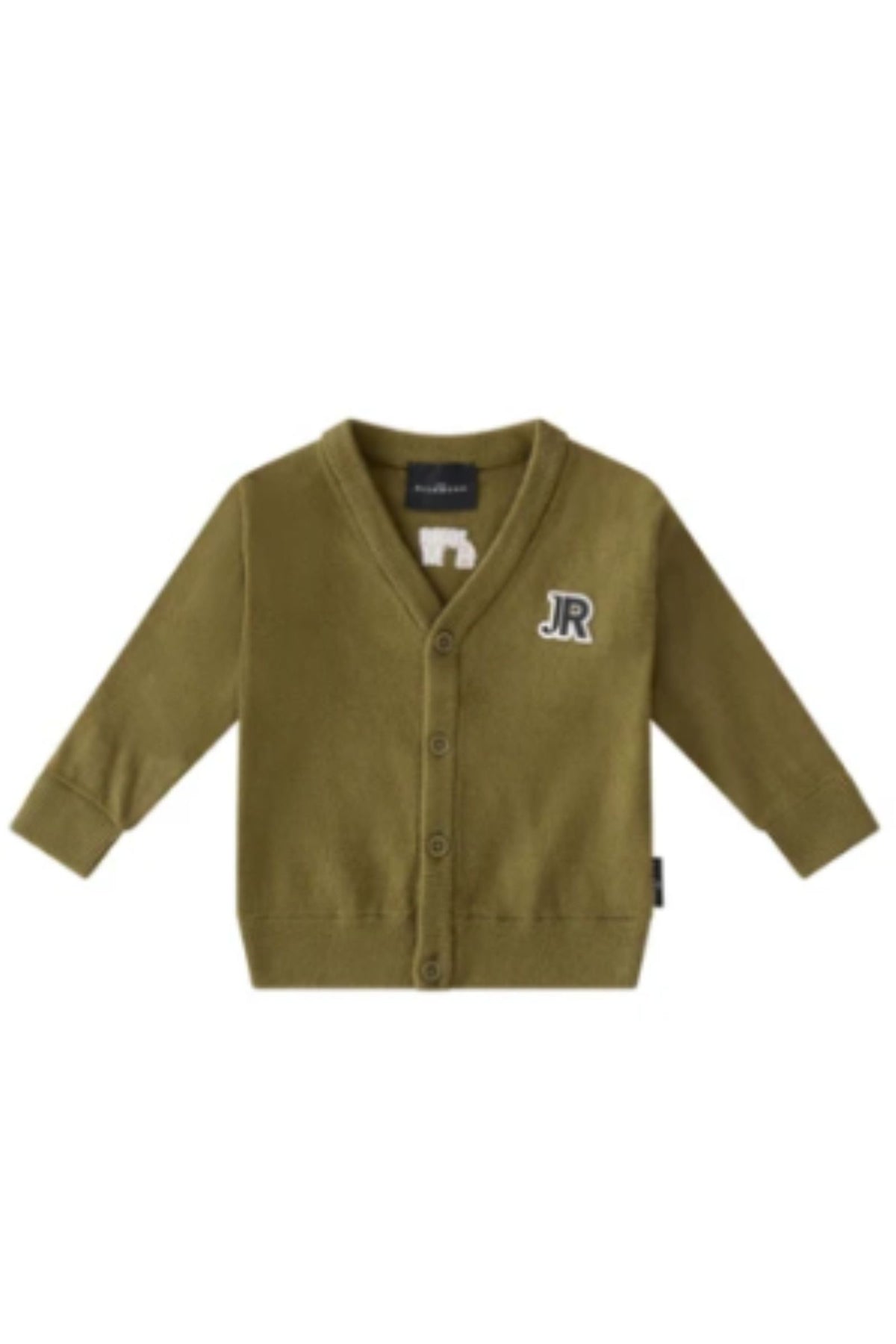 Cardigan da neonato in misto viscosa con logo a contrasto RIA26010CD