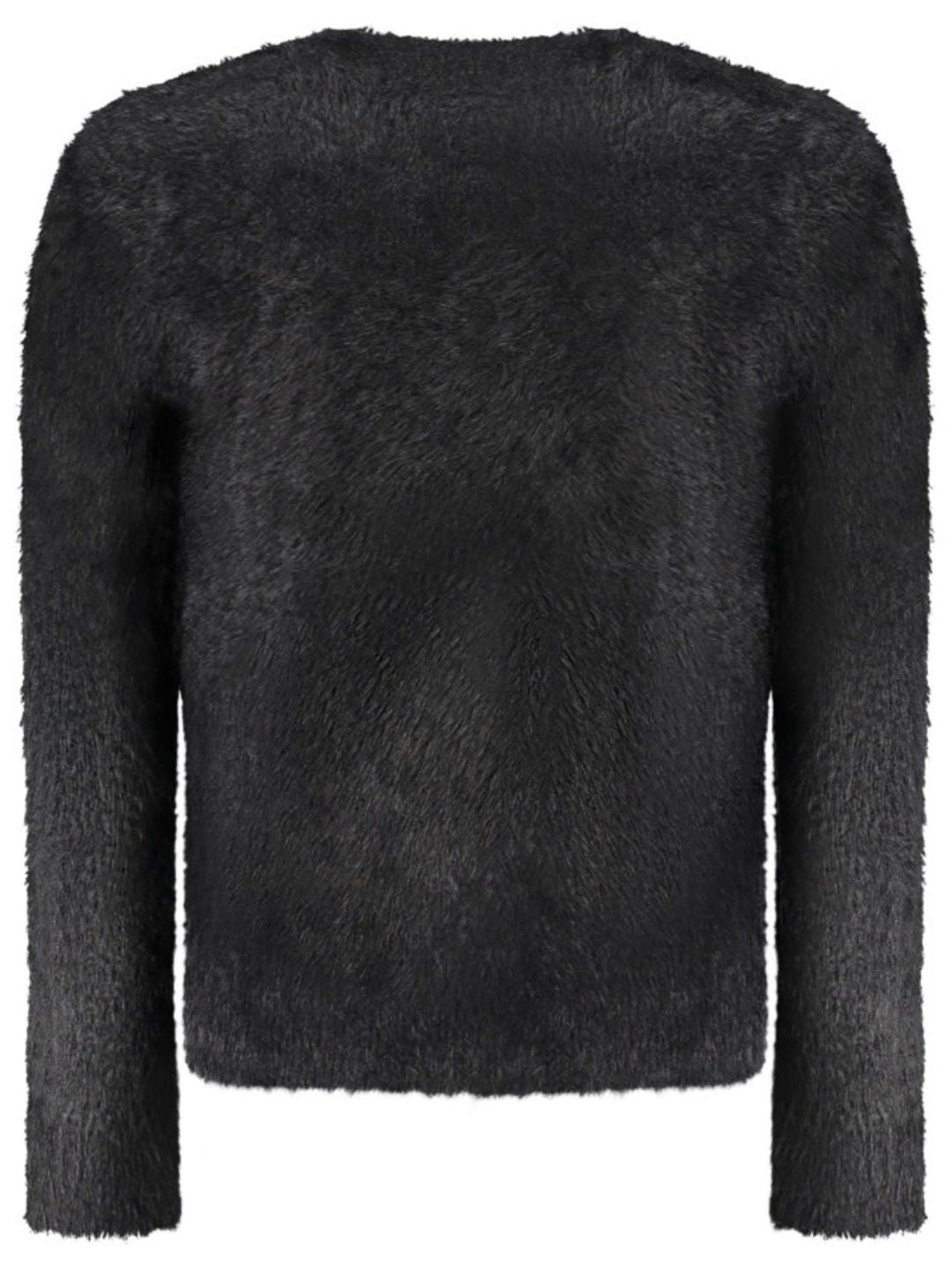 Maglione da ragazza in pelliccia con logo ricamato da paillettes J6BR03Z1335
