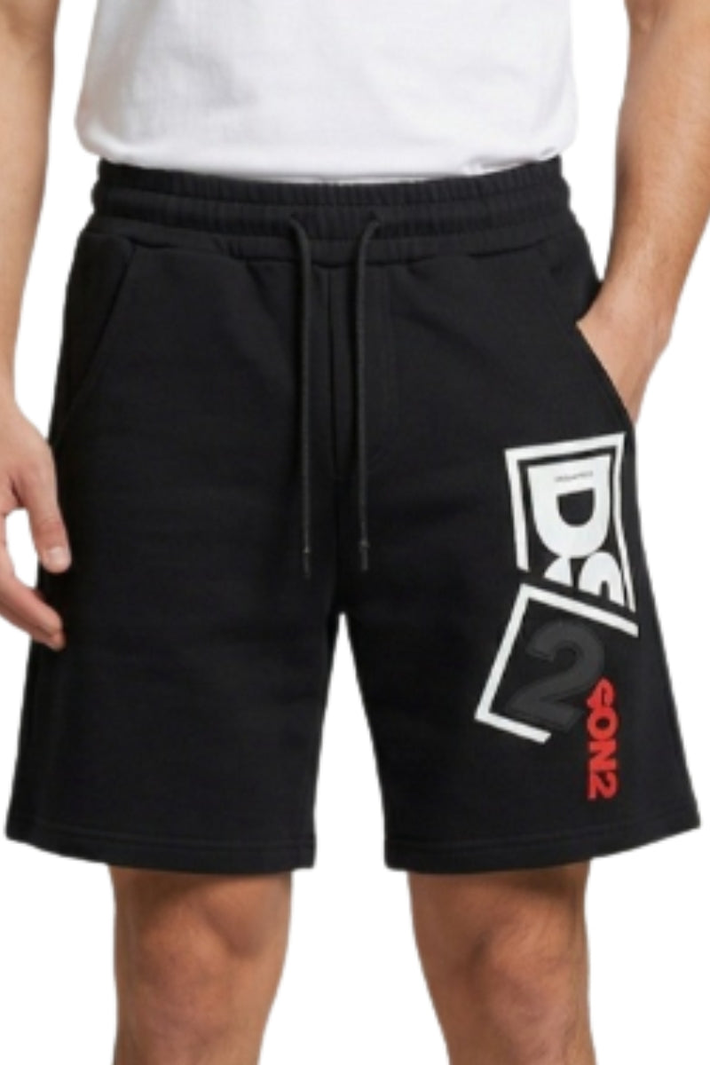 Bermuda da uomo con stampa loggata a contrasto colore sulla gamba sinistra SS26240