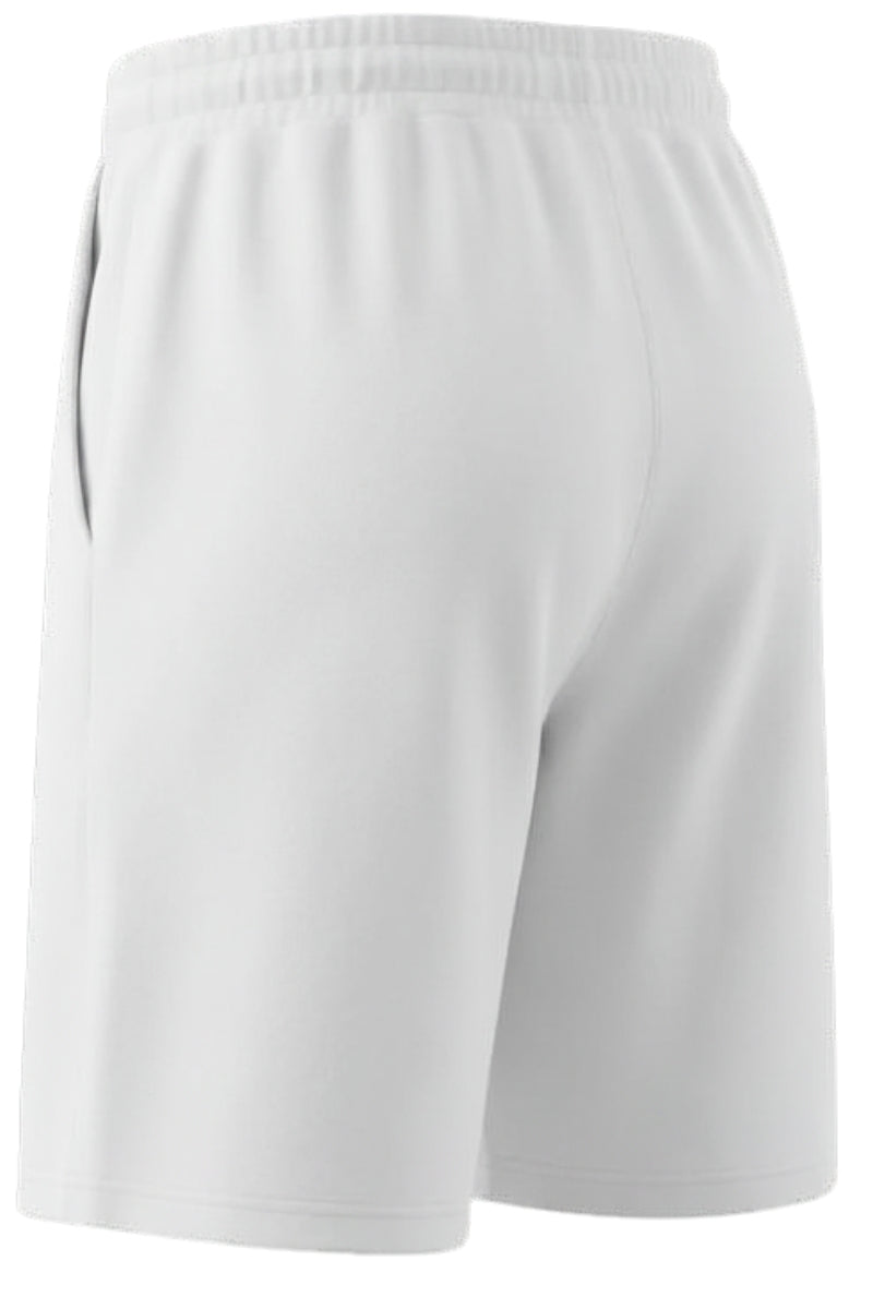 Bermuda da ragazzo in cotone garzata con stampa loggata a sinistra SS26K42