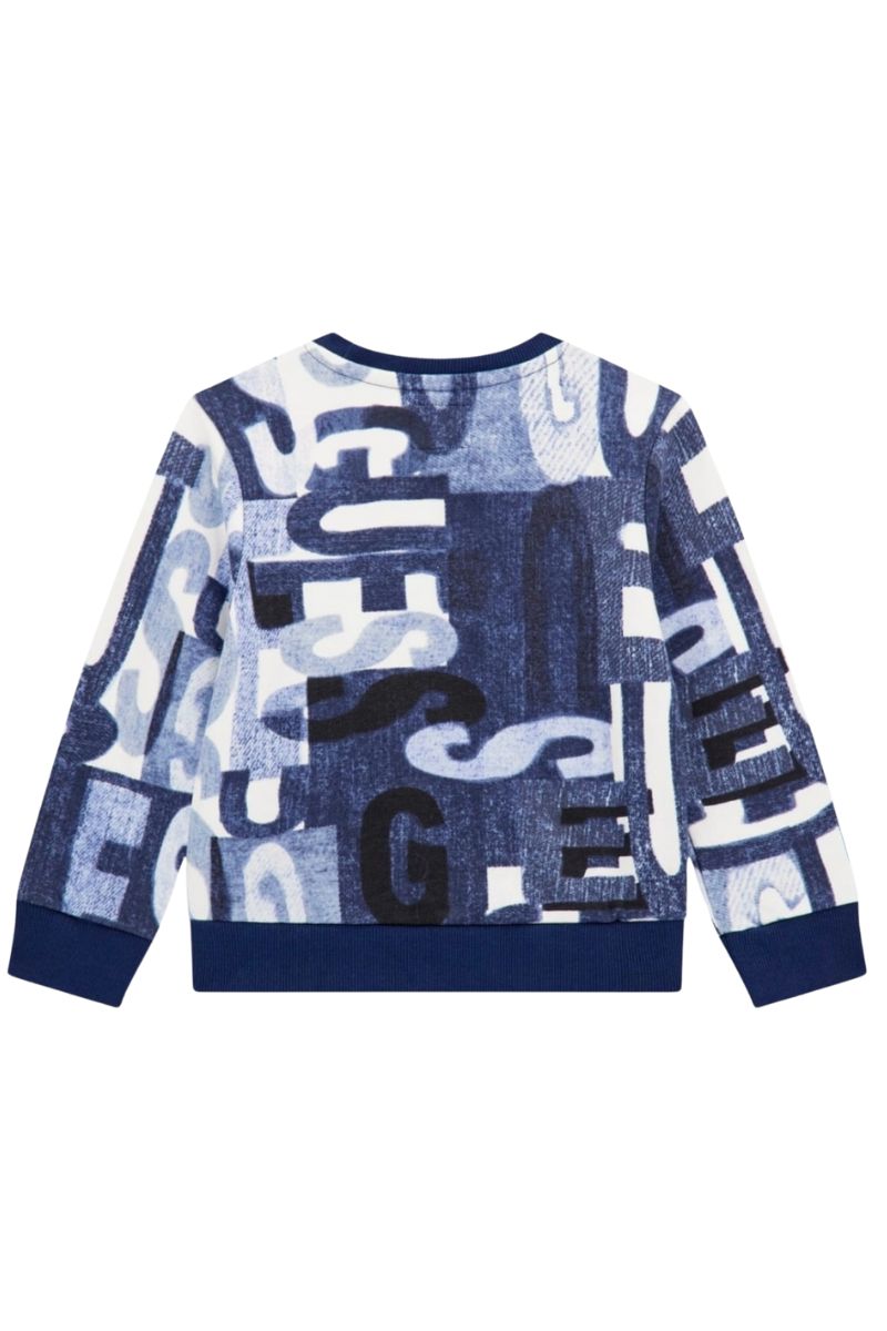 Felpa girocollo da neonato e bambino con maxi logo lettering all over N5BQ05KAD74