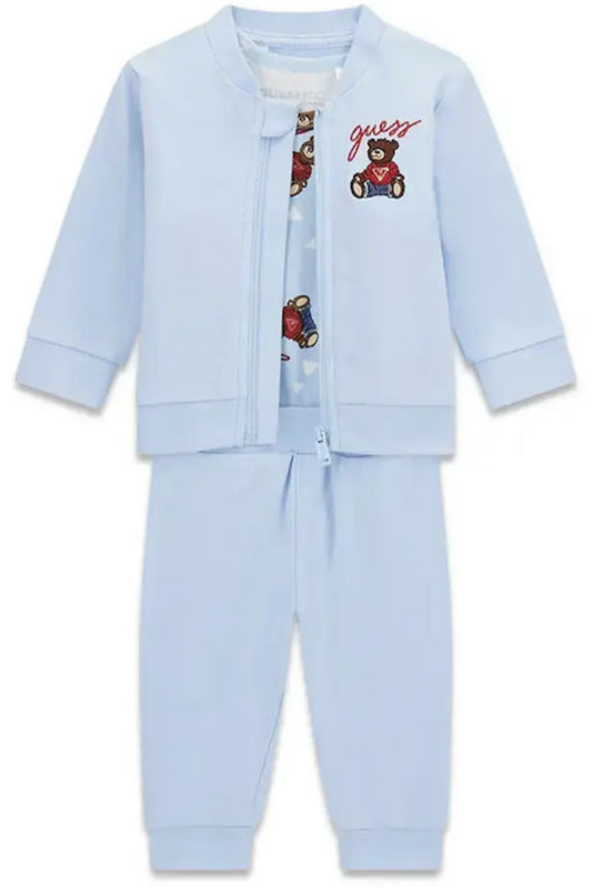Tuta tre pezzi da neonato in puro cotone H6RW02KA6W4