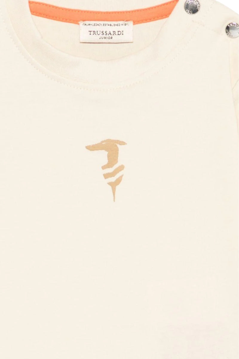 T-shirt da neonato e bambino in cotone con bottoni laterali TIP26048TS