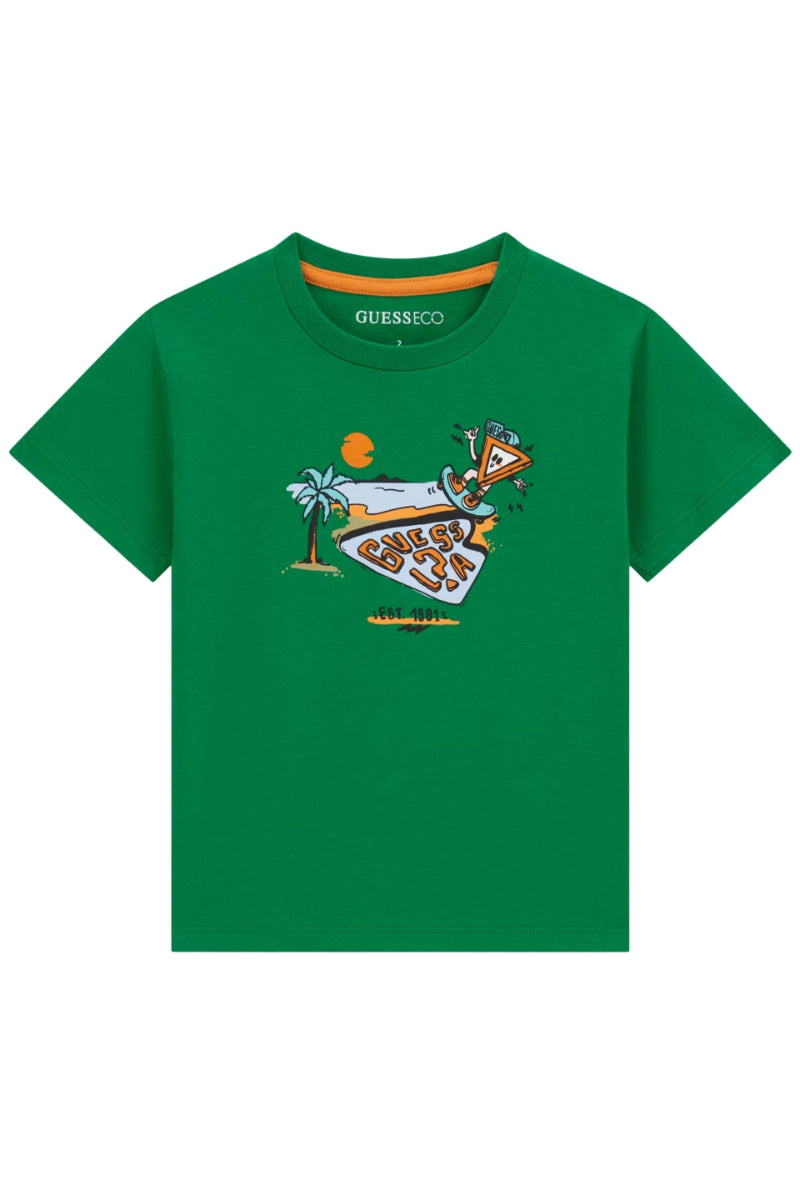 T-shirt da neonato e bambino con stampa loggata estate N6GI12K8HM4