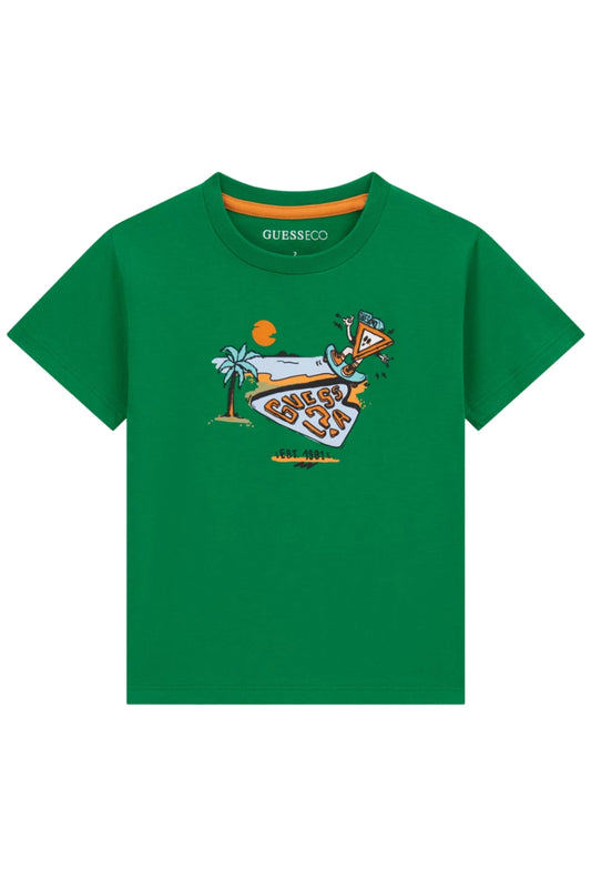 T-shirt da neonato e bambino con stampa loggata estate N6GI12K8HM4