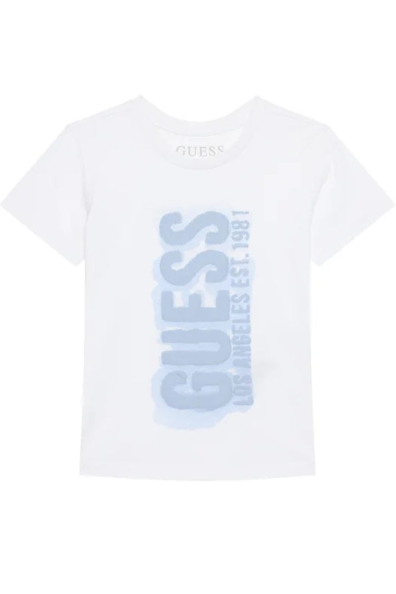 T-shirt da bambino in cotone con stampa maxi logo lettering verticale (6 e 7 anni) N6RI12K8HM4