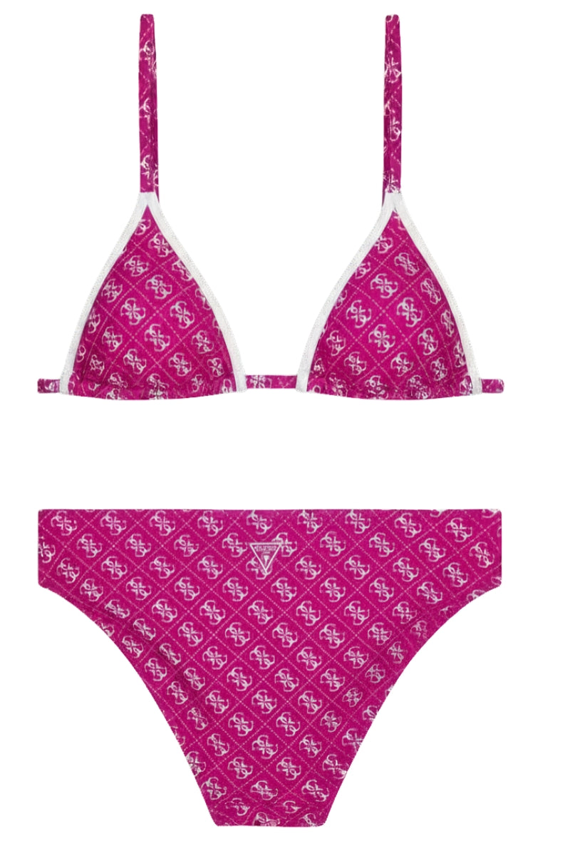 Costume da bagno da ragazza bikini con stampa 4G all over J6GZ31MC052