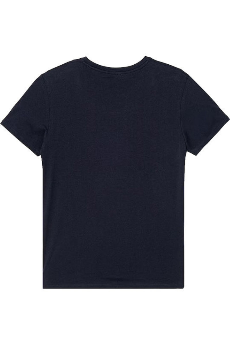 T-shirt girocollo da ragazzo con stampa logo lettering frontale L6GI01K8HM4