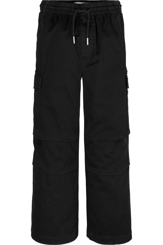 Pantaloni cargo da ragazzo in rasatello di cotone elasticizzato IB0IB02555BEH