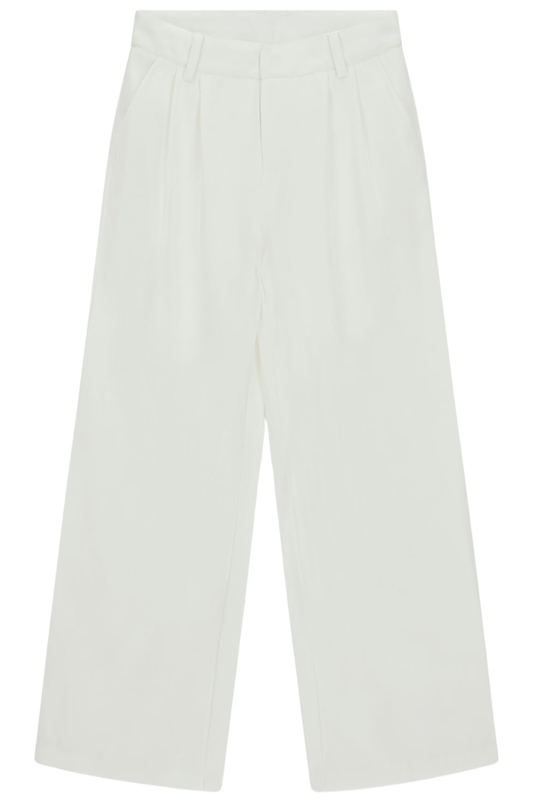 Pantaloni da ragazza in tessuto a gamba larga con logo handwriting in metallo sul retro J6RB13WGUL0