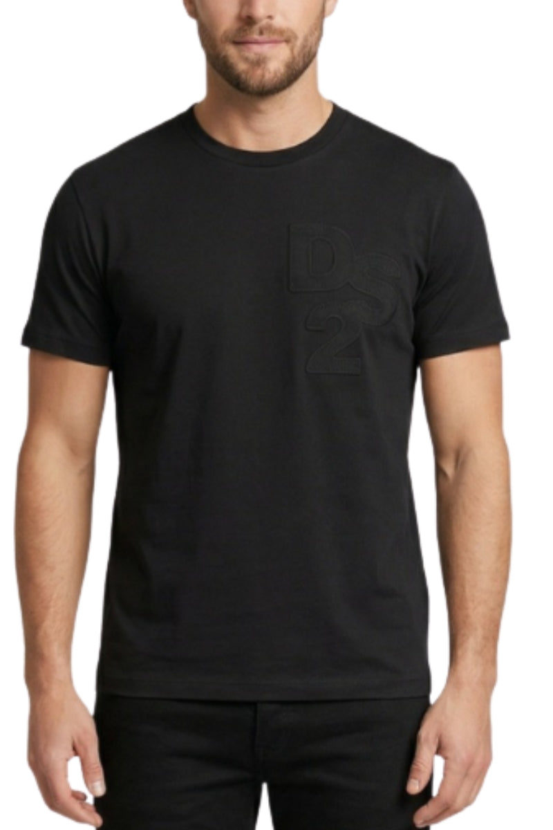 T-shirt da uomo in cotone con maxi logo lettering stampato sul retro a contrasto SS26229