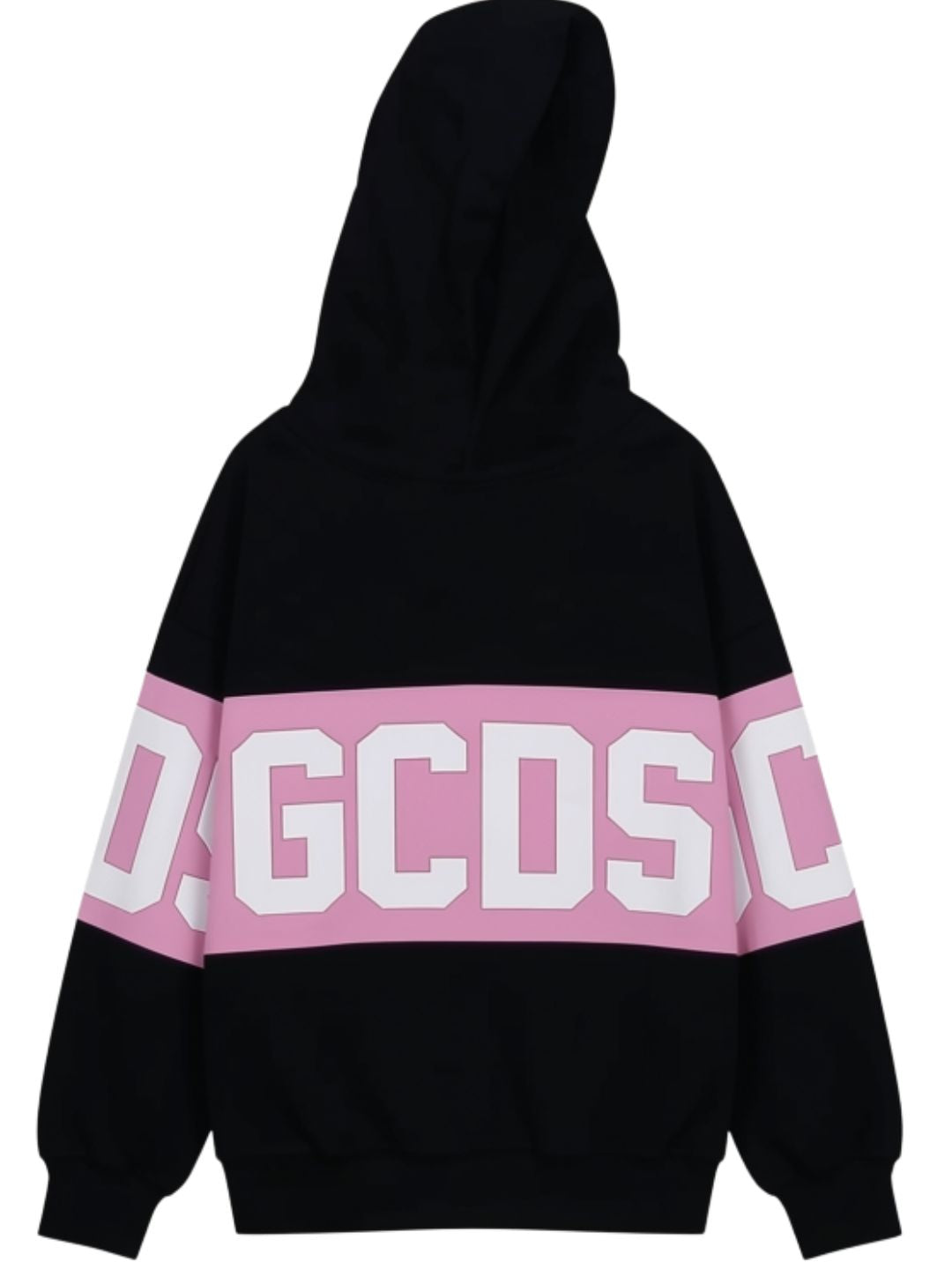 Felpa da bambina con cappuccio e maxi banda loggata (4 anni) Z0GJQE583F004