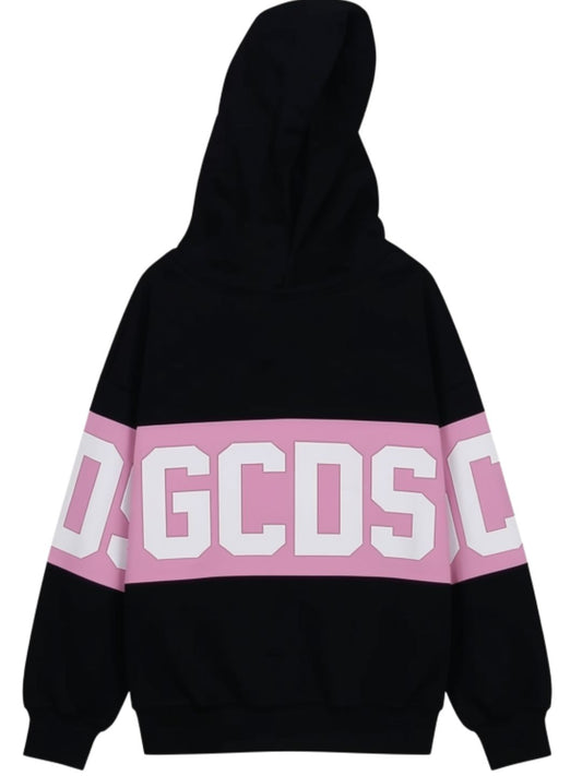Felpa da bambina con cappuccio e maxi banda loggata (4 anni) Z0GJQE583F004