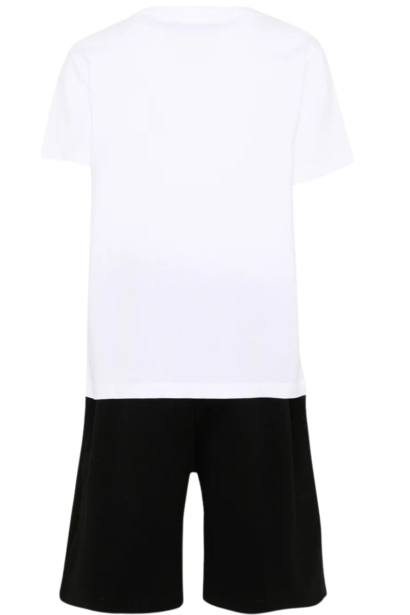 Completo da bambino e ragazzo due pezzi con logo lettering a contrasto RBP26018CJ