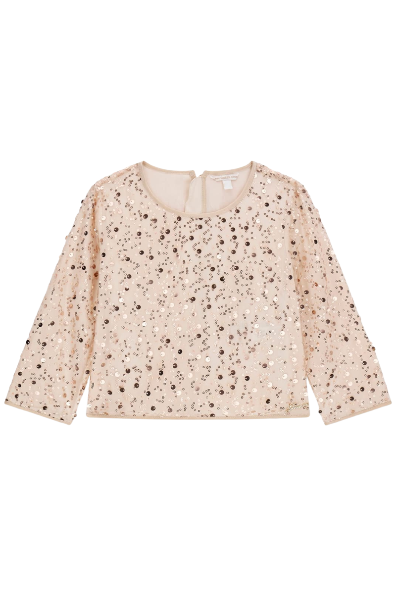 Maglia da ragazza con paillettes all over J6RH04KCLM0