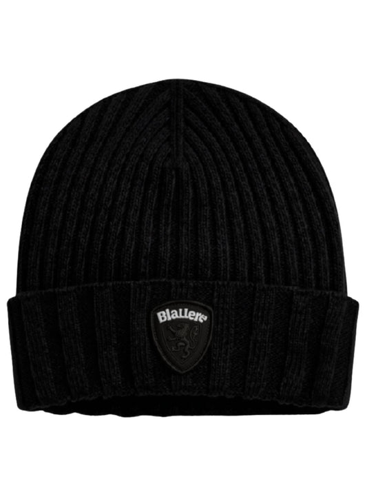 Cappello da ragazzo modello beanie con scudo loggato ton sur ton 26WBLKA05558