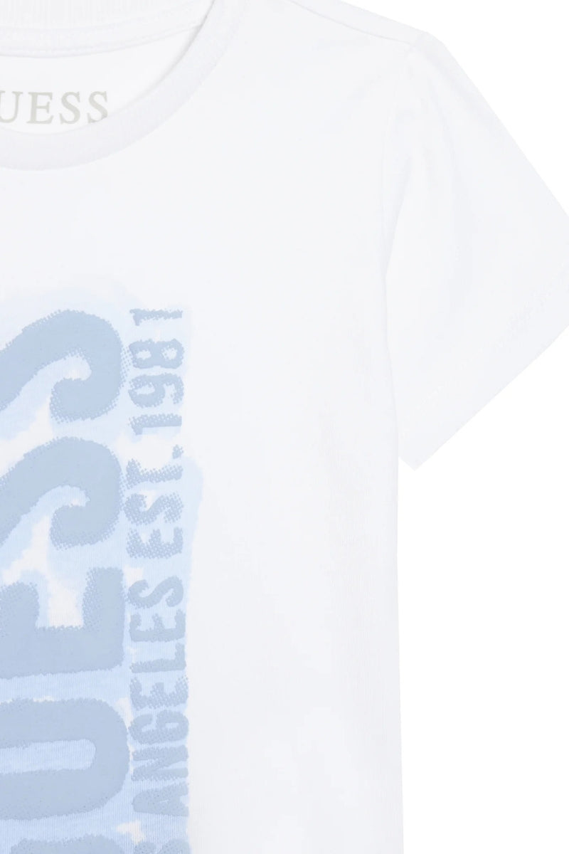 T-shirt da bambino in cotone con stampa maxi logo lettering verticale (6 e 7 anni) N6RI12K8HM4