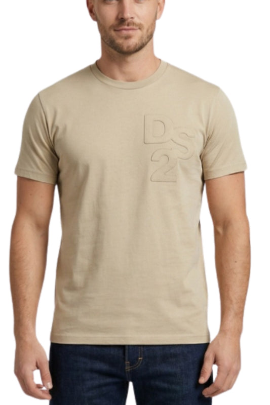 T-shirt da uomo in cotone con maxi logo lettering stampato sul retro a contrasto SS26229