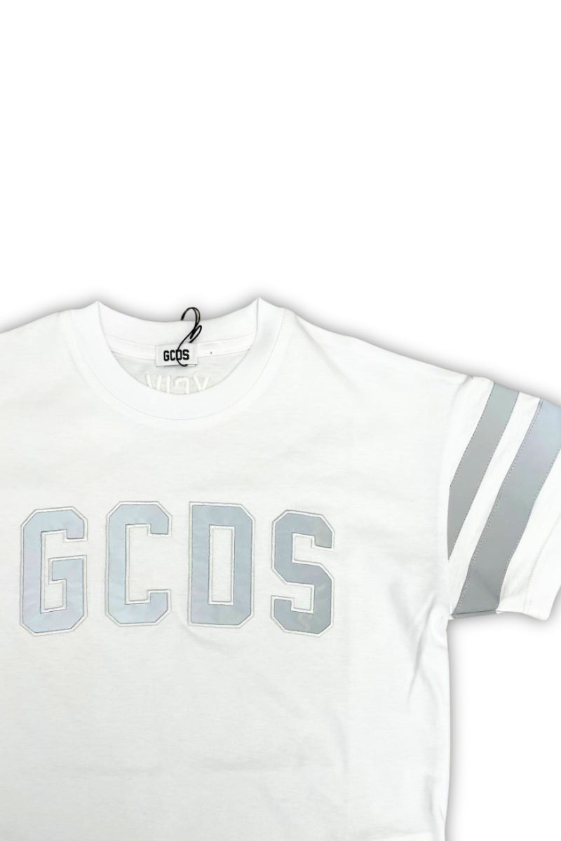 T-shirt girocollo da ragazzo in cotone con dettagli laminati C1UJQ703J105