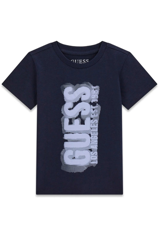 T-shirt da bambino in cotone con stampa maxi logo lettering verticale (6 e 7 anni) N6RI12K8HM4
