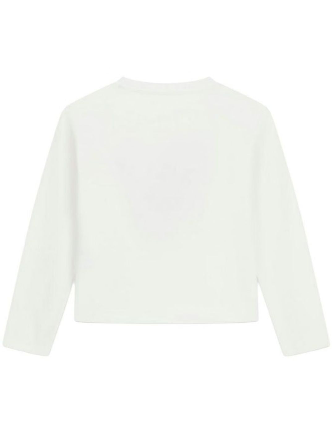 Maglia da ragazza con maxi triangolo loggato con paillettes J6YI07K3704